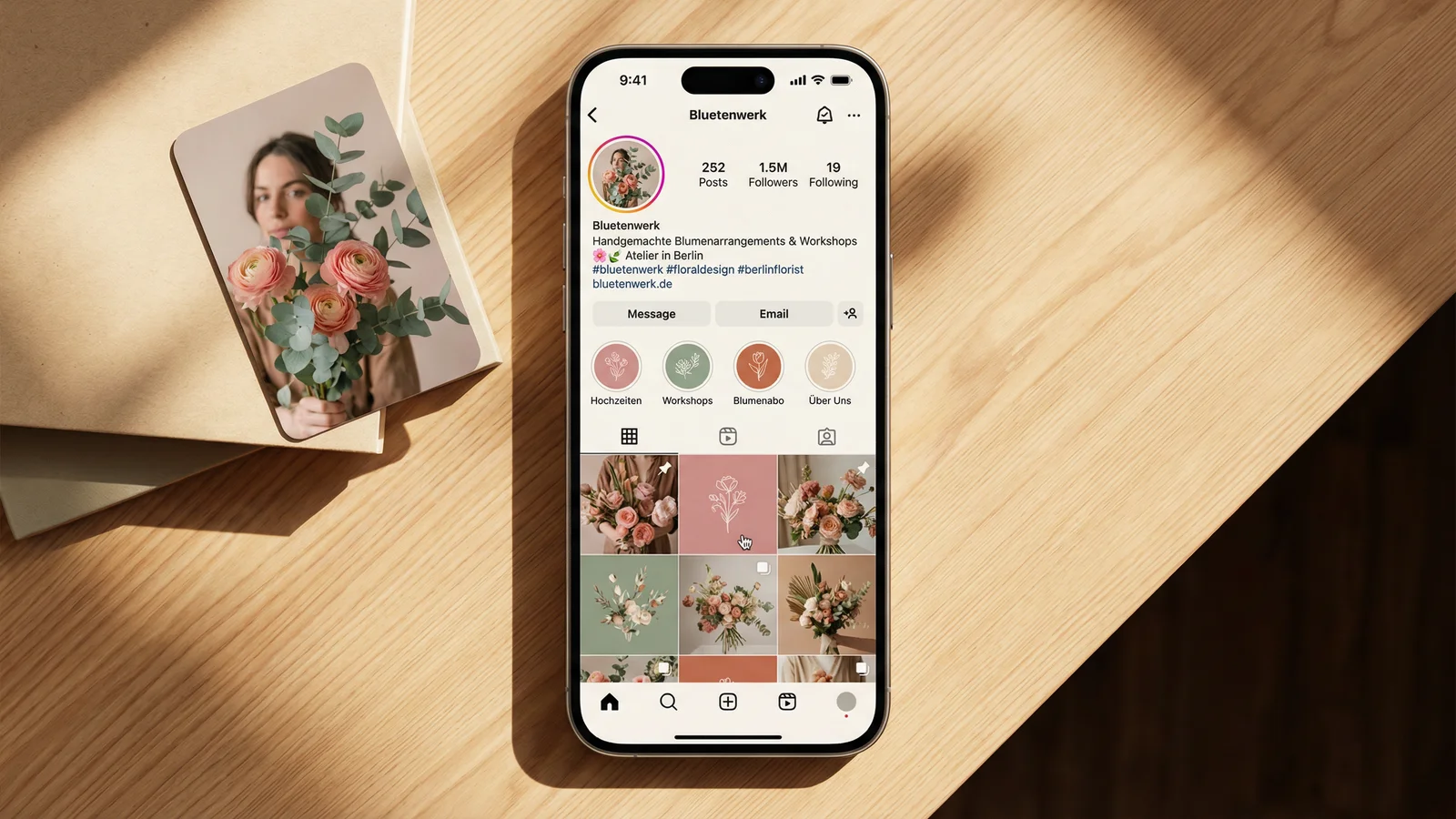Blütenwerk – Florist Instagram Profile Design