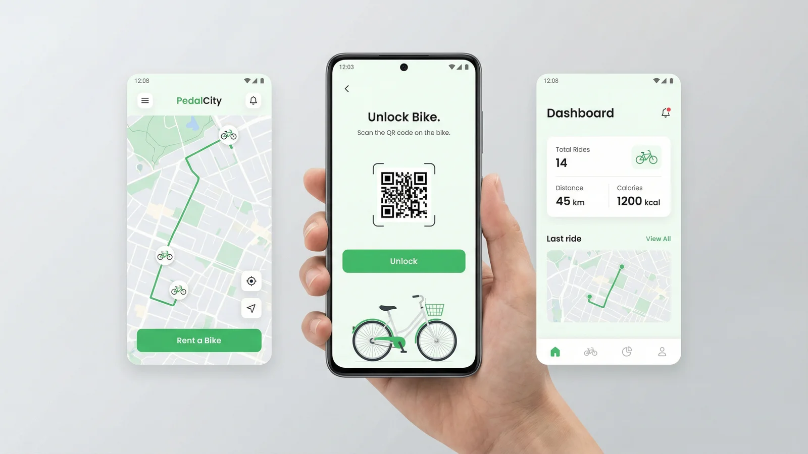 PedalCity – Bike Sharing App with Map View