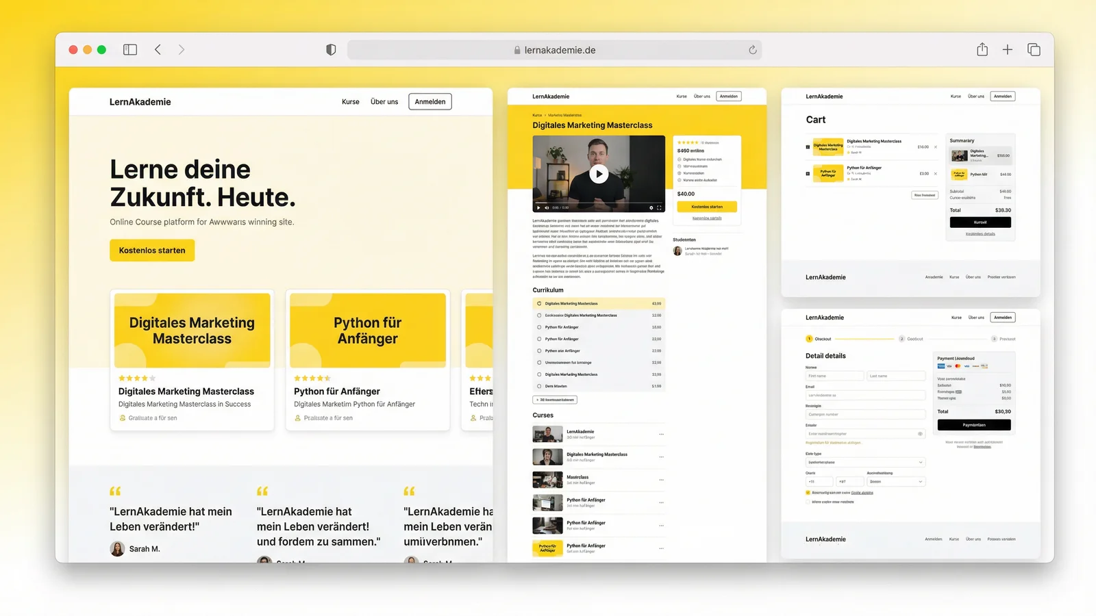 LernAkademie – Online Course Sales Funnel