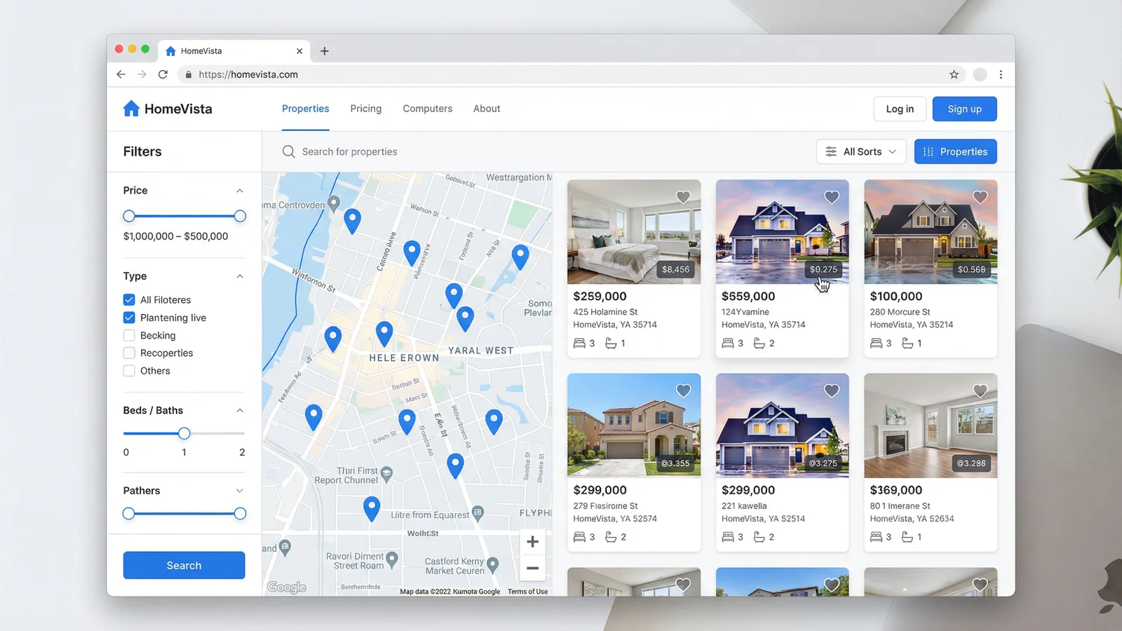 HomeVista – Immobilien-Portal mit Kartensuche und Objektlisten