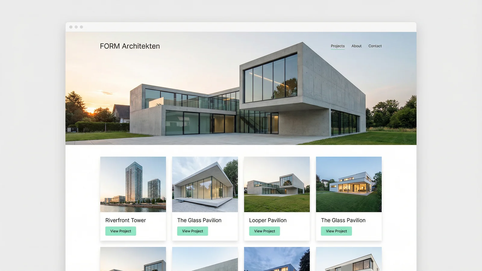 FORM Architects – Portfolio Website with Project Gallery