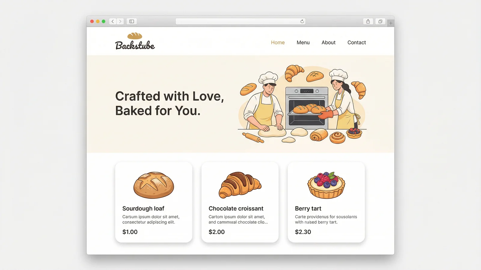 Backstube – Bakery Vector Illustration Set