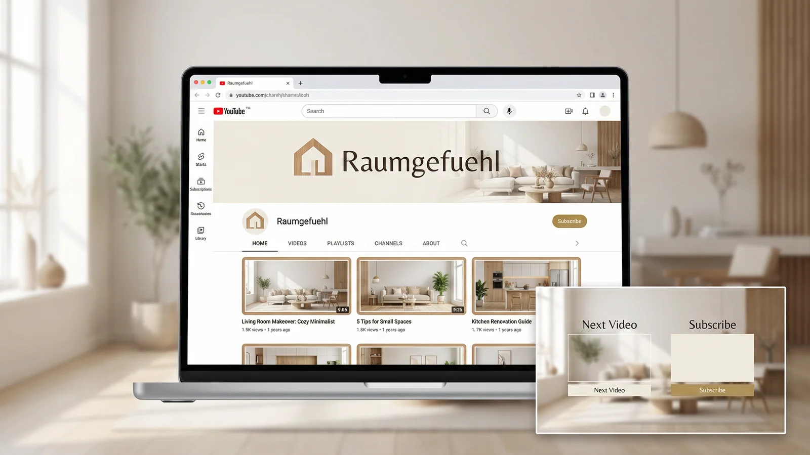 Raumgefühl – Interior Design YouTube Channel Branding
